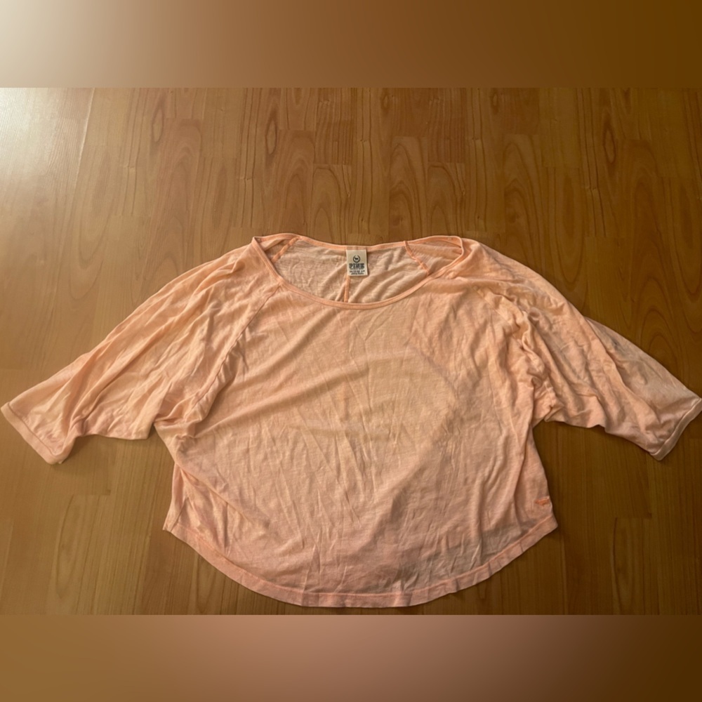 Victorias Secret Pink Brand Shirt Peach T Shirt